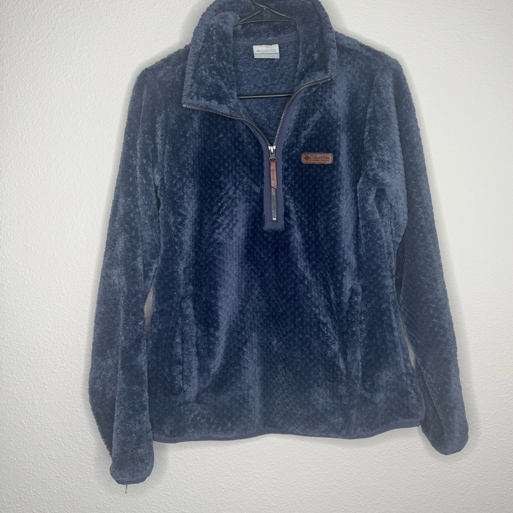 Columbia Women's Navy Plush Half-Zip Teddy Jacket